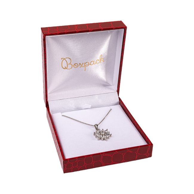 Estuche para colgante de joyería bisutería 86X91X32 mm rojo CR-4-C