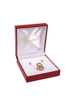 Estuche para conjunto de joyería bisutería 86X91X32 mm rojo LZ-4-J