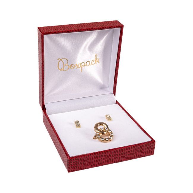 Estuche para conjunto de joyería bisutería 86X91X32 mm rojo LZ-4-J