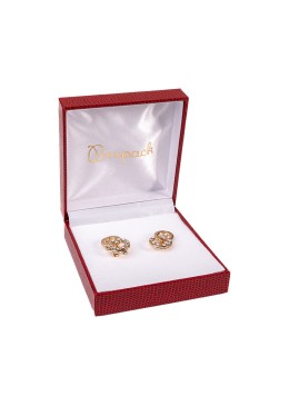 Estuche para pendientes de joyería bisutería 86X91X32 mm rojo LZ-4-P