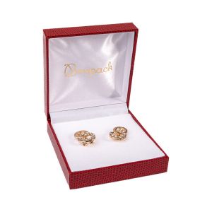 Estuche para pendientes de joyería bisutería 86X91X32 mm rojo LZ-4-P