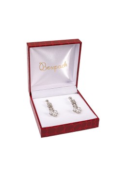 Estuche para pendientes de joyería bisutería 86X91X32 mm rojo CR-4-P