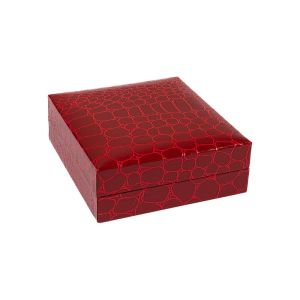 Estuche para pendientes de joyería bisutería 86X91X32 mm rojo CR-4-P