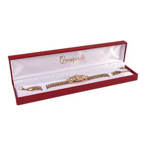 Estuche para pulsera de joyería bisutería 227X50X28 mm rojo LZ-5-PE