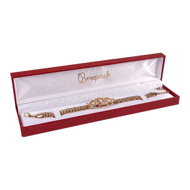 Estuche para pulsera de joyería bisutería 227X50X28 mm rojo LZ-5-PE