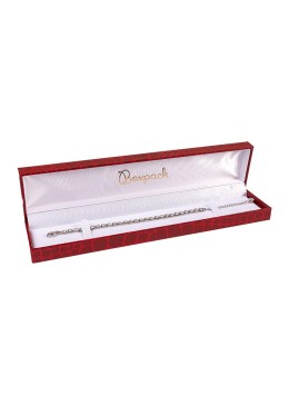 Estuche para pulsera de joyería bisutería 227X50X28 mm rojo CR-5-PE