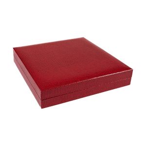 Estuche para conjunto de joyería bisutería 160X160X32 mm rojo LZ-7-A