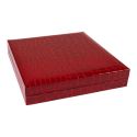 Estuche para conjunto de joyería bisutería 160X160X32 mm rojo CR-7-A