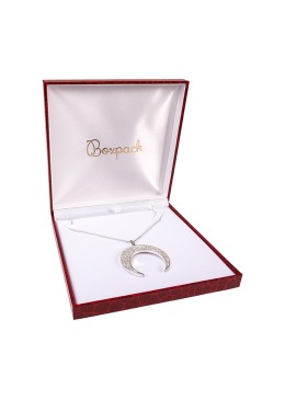 Estuche para collar de joyería bisutería 160X160X32 mm rojo CR-7-C