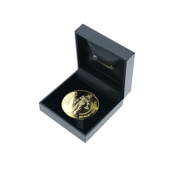 Estuche para moneda de 50 mm de diámetro 87X91X30 mm negro EM-50