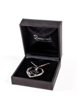 Estuche para colgante forrado en polipiel gris 64x68x32 mm S-50-C