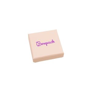 Caja de cartón para pendientes o anillo de joyería y bisutería 51x51x17 Mm color rosa cuarzo pt-45-rc