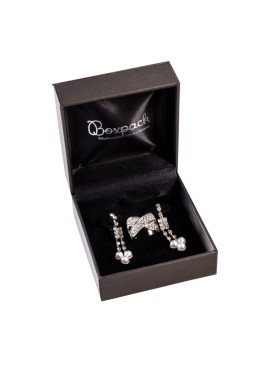 Estuche para conjunto forrado en polipiel gris 91x97x55 mm S-66-J