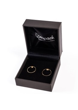 Estuche para pendientes forrado en polipiel gris 91x97x55 mm S-66-P