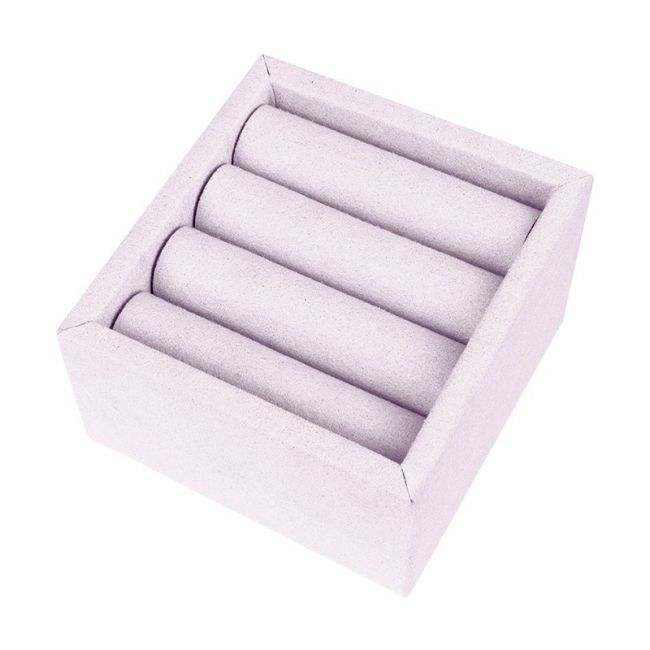 Display für mehrere Ringe 81 x 81 x 51 mm CD-S191 - Mikrofaser Helllila MF-97