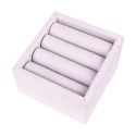 Display für mehrere Ringe 81 x 81 x 51 mm CD-S191 - Mikrofaser Helllila MF-97