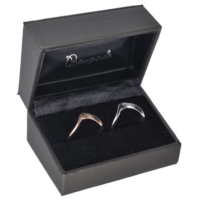 Estuche para alianzas forrado en polipiel gris 74x48x40 mm S-27-A