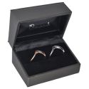 Estuche para alianzas forrado en polipiel gris 74x48x40 mm S-27-A