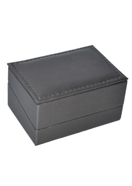 Estuche para alianzas forrado en polipiel gris 74x48x40 mm S-27-A