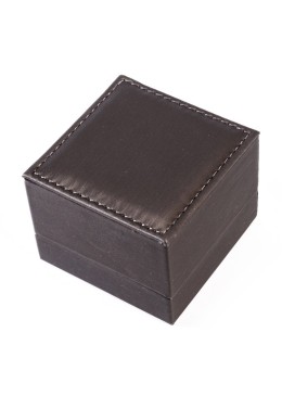 Estuche para anillo forrado en polipiel gris 70x70x50 mm S-41-SP