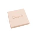 Caja de cartón para colgante o conjunto de joyería y bisutería 85x85x17 Mm color rosa cuarzo pt-85-rc