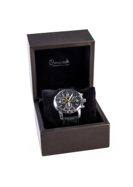 Estuche para reloj forrado en polipiel gris 90x90x75 mm S-10-R