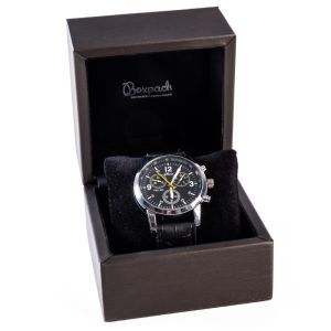 Estuche para reloj forrado en polipiel gris 90x90x75 mm S-10-R