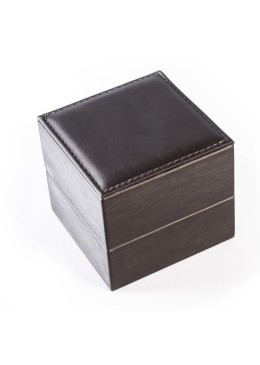 Estuche para reloj forrado en polipiel gris 90x90x75 mm S-10-R
