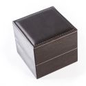 Estojo para relógio forrado a pele sintética cinzenta 90 x 90 x 75 mm S-10-R