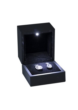 Estuche con led para pendientes negro 60x65x50 mm LE-12-P