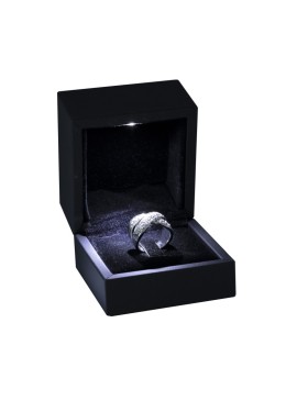 Estuche con led para anillo negro 60x65x50 mm LE-14-SP