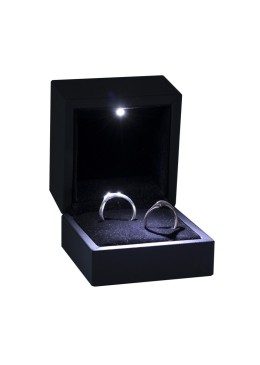 Estuche con led para alianzas negro 60x65x50 mm LE-15-A