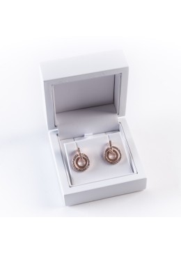Estuche de madera para pendientes color blanco 70x70x36 mm CU-2-B
