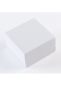Estuche de madera para pendientes color blanco 70x70x36 mm CU-2-B