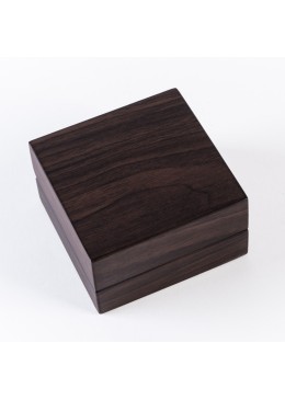 Estuche de madera para pendientes color nogal 70x70x36 mm CU-2-M