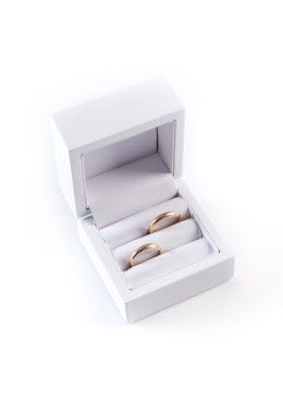 Estuche de madera para alianzas color blanco 70x70x50 mm CU-3-B