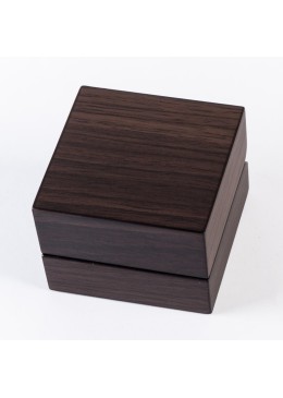 Estuche de madera para alianzas color nogal 70x70x50 mm CU-3-M