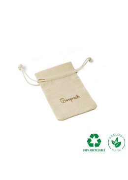 Bolsa textil de algodón color natural para joyería y bisutería 65x95 mm C-301-NA