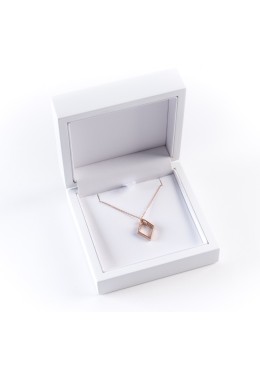 Estuche de madera para colgante color blanco 90x90x36 mm CU-4-B