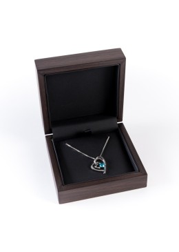 Estuche de madera para colgante color nogal 90x90x36 mm CU-4-M