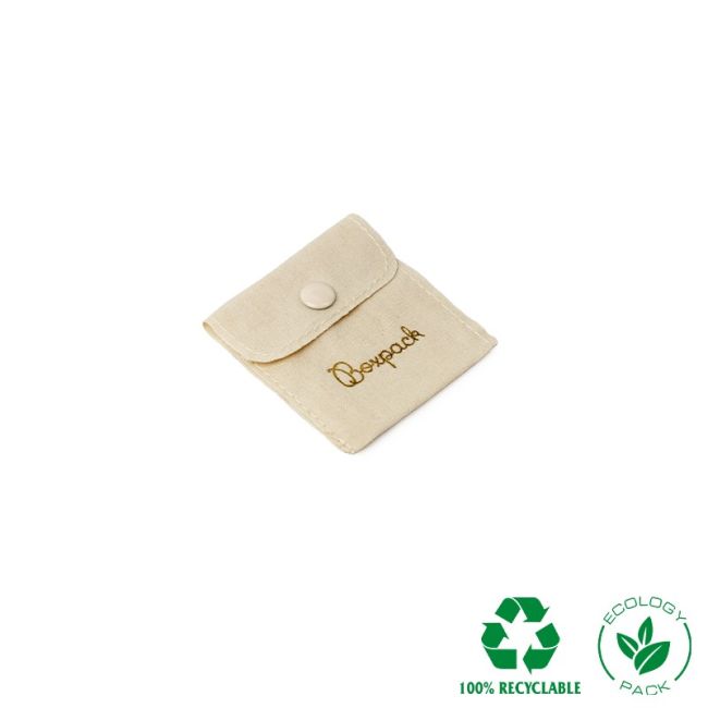 Cotton pouch for jewelry, natural 57 x 57 mm C-501-NA