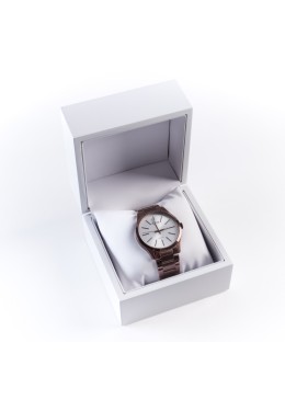 Estuche de madera para reloj color blanco 110x110x80 mm CU-6-B