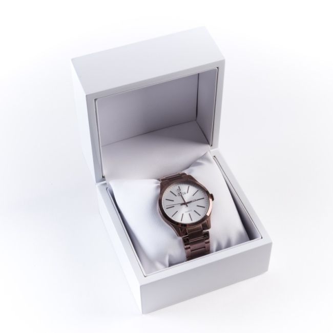 Astuccio in legno per orologio, bianco 110 x 110 x 80 mm CU-6-B