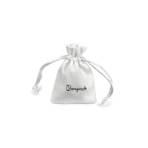 Bolsa textil suede color blanco cerrada para joyería y bisutería 65x95 mm S-301-B