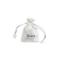 Bolsa textil suede color blanco cerrada para joyería y bisutería 65x95 mm S-301-B