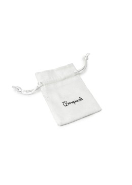 Bolsa textil suede color blanco para joyería y bisutería 65x95 mm S-301-B