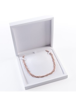 Estuche de madera para collar color blanco 185x185x42 mm CU-7-B