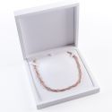 Estuche de madera para collar color blanco 185x185x42 mm CU-7-B