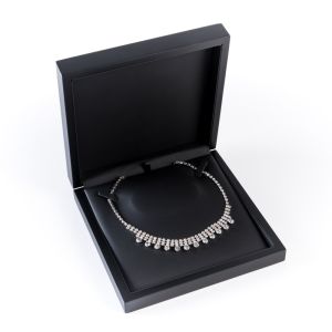 Wooden necklace box, black 185 x 185 x 42 mm CU-7-N