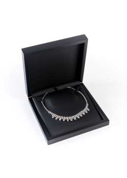 Estuche de madera para collar color negro 185x185x42 mm CU-7-N